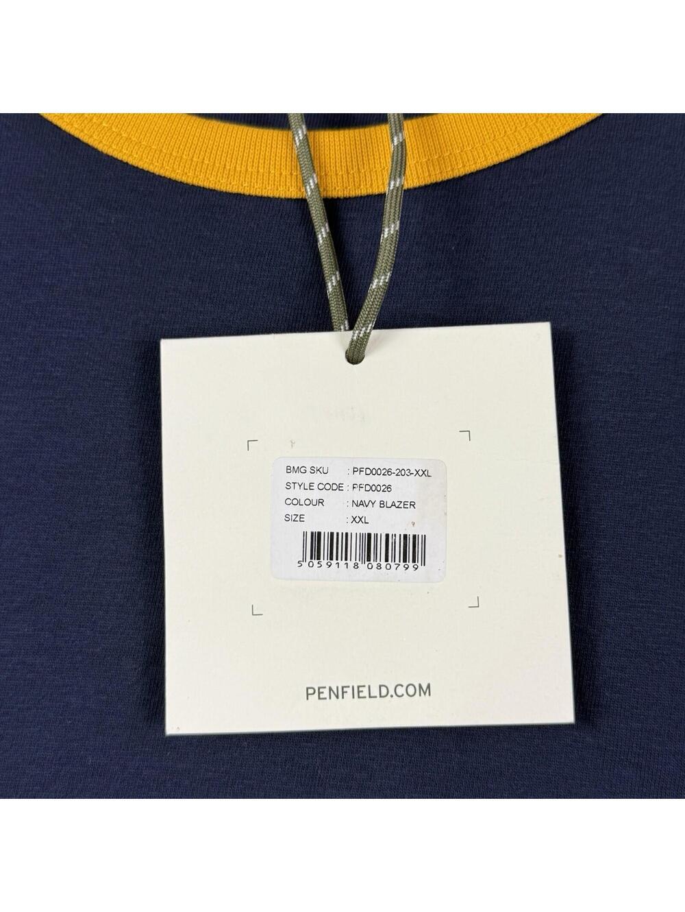 NWT Penfield Raglan Long Sleeve Tee Navy Yellow Men XXL Outdoor Casual gorpcore - Picture 4 of 10